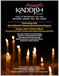 kaddish poster, syracus, ny performance